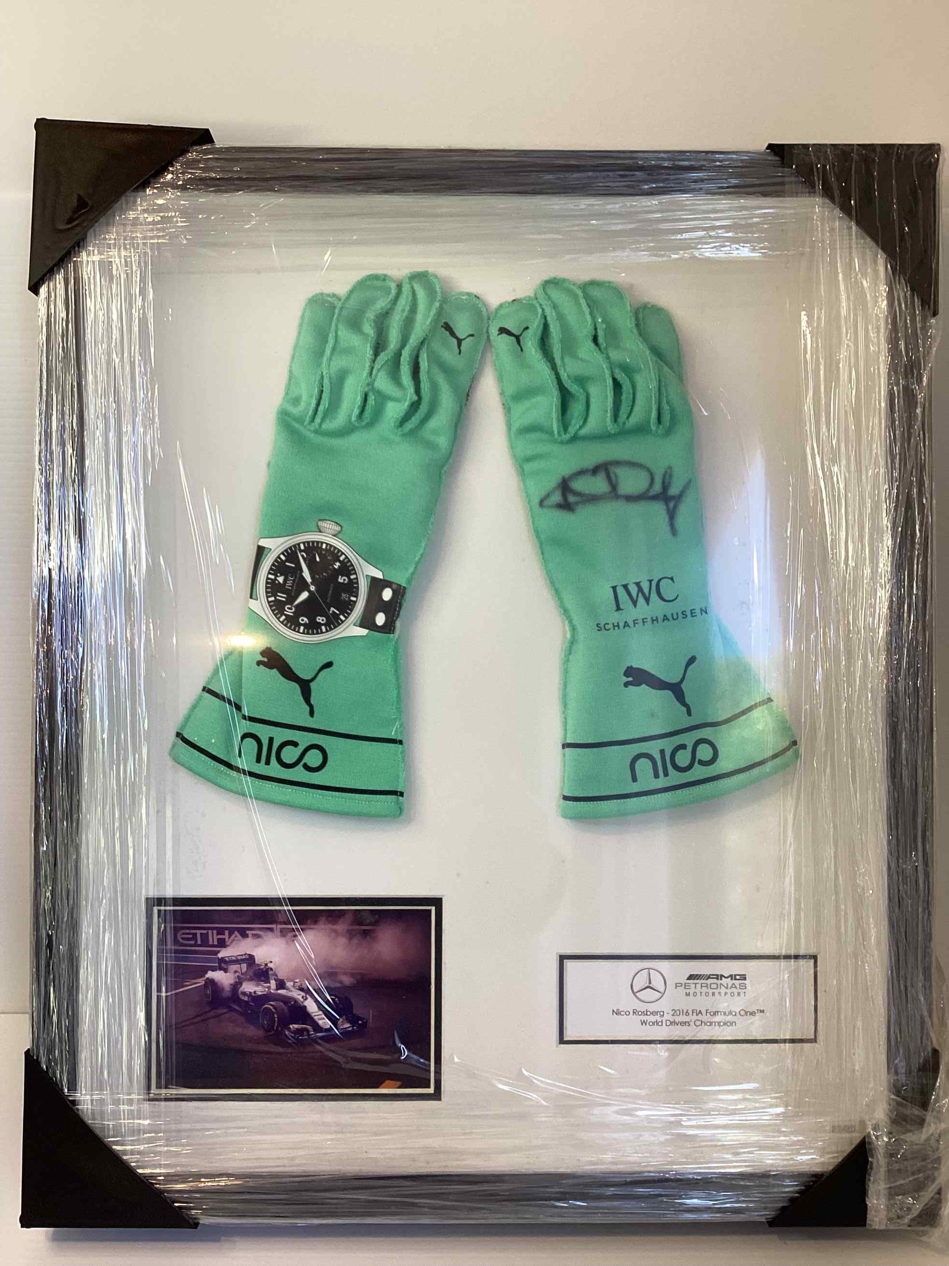 2016 Nico Rosberg Signed Mercedes AMG F1 Race Spec Gloves