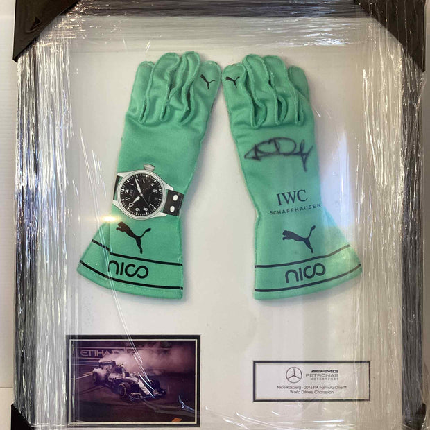 2016 Nico Rosberg Signed Mercedes AMG F1 Race Spec Gloves